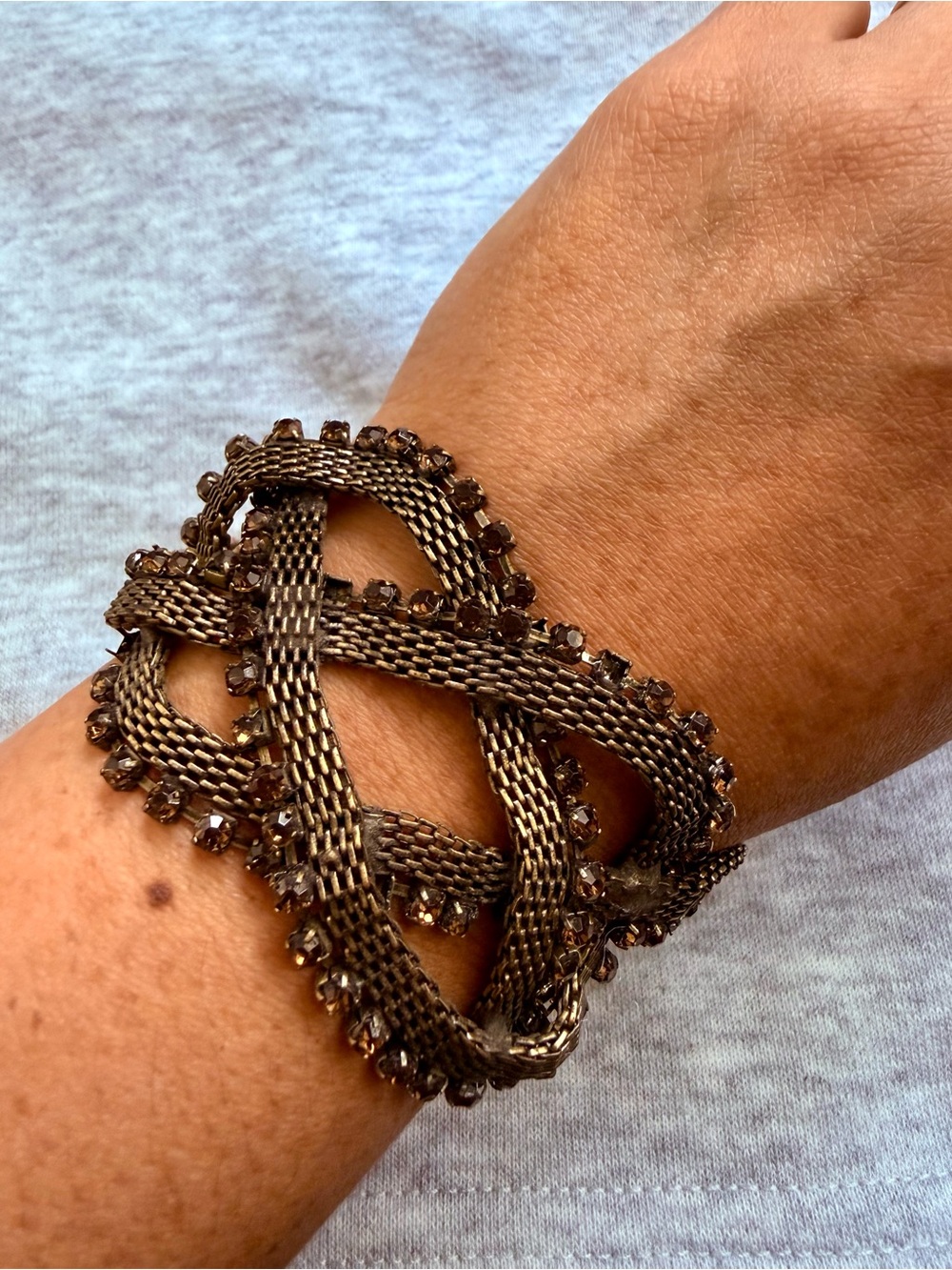 Braided Vintage Celtic Crystal Bracelet